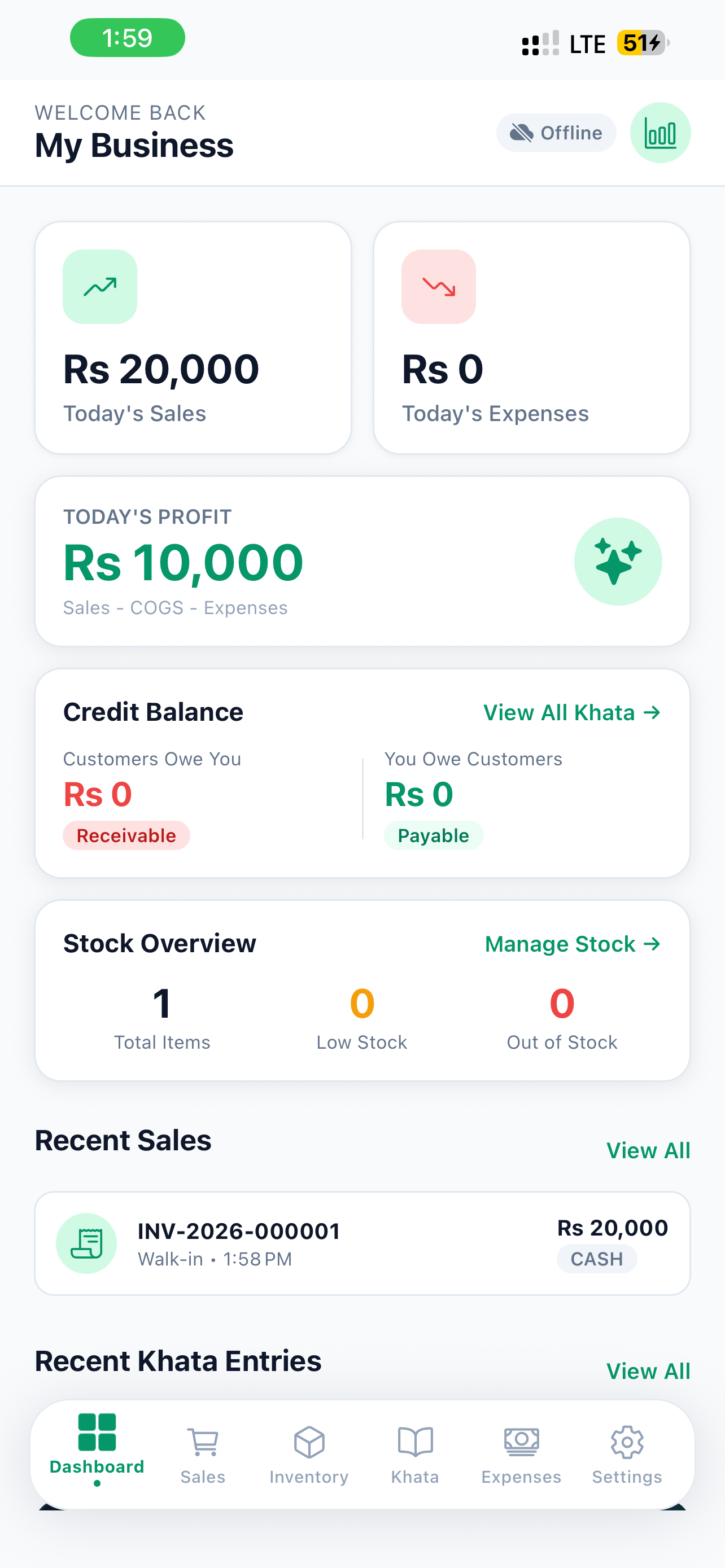 MobixKhata App Screenshot
